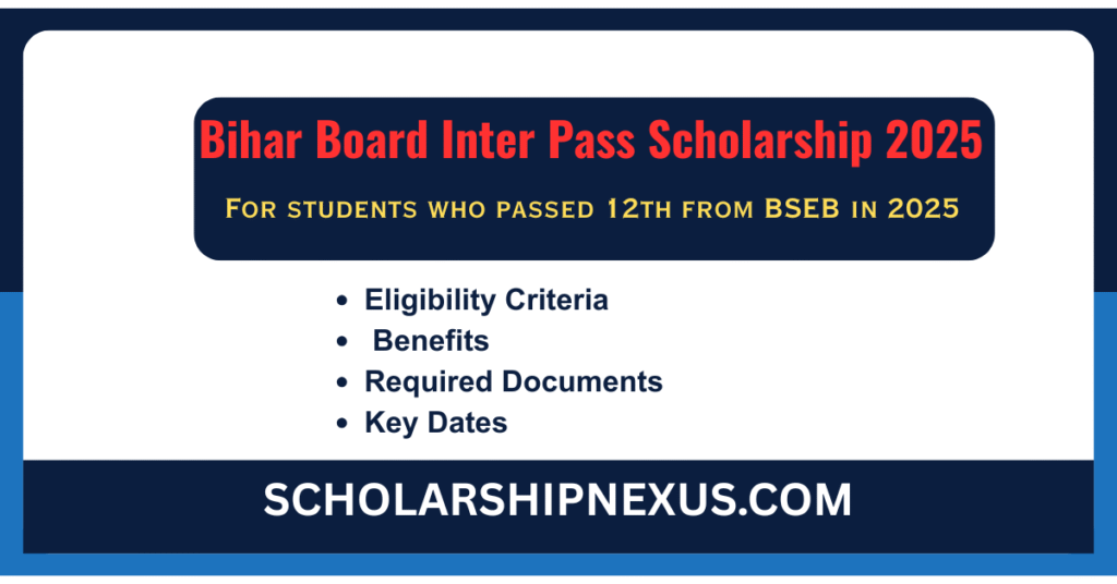 Bihar Board Inter Pass Scholarship