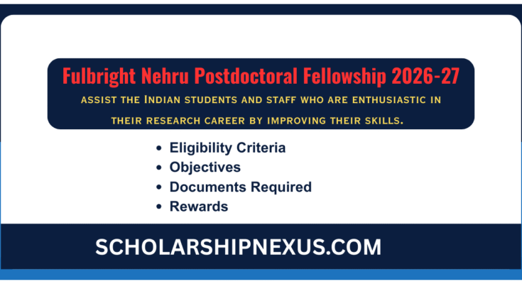Fulbright Nehru Postdoctoral Fellowship 2026-27