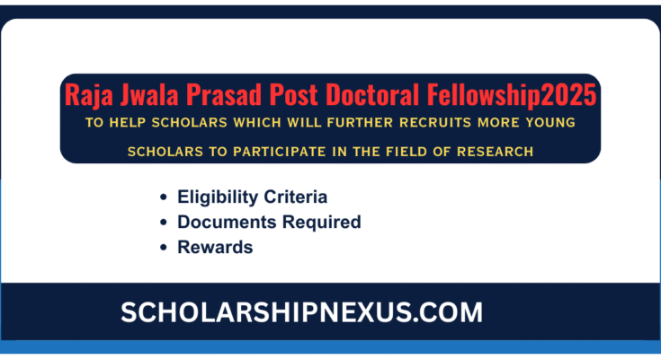 Raja Jwala Prasad Post Doctoral Fellowship 2025