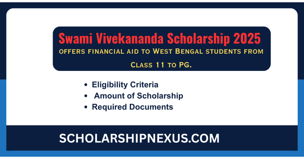 Swami Vivekananda Scholarship 2025