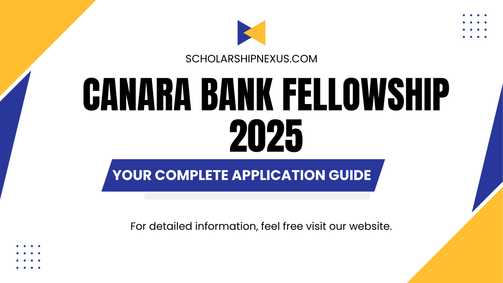 Canara Bank Fellowship 2025