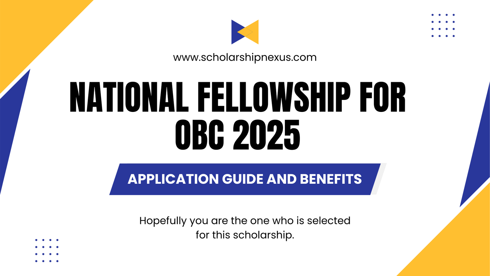 National Fellowship for OBC 2025