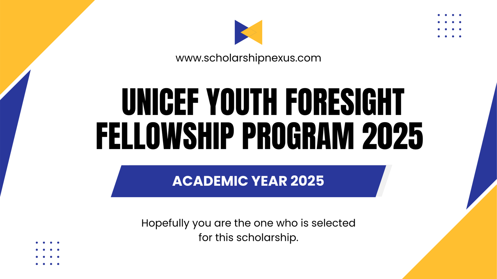 UNICEF Youth Foresight Fellowship program