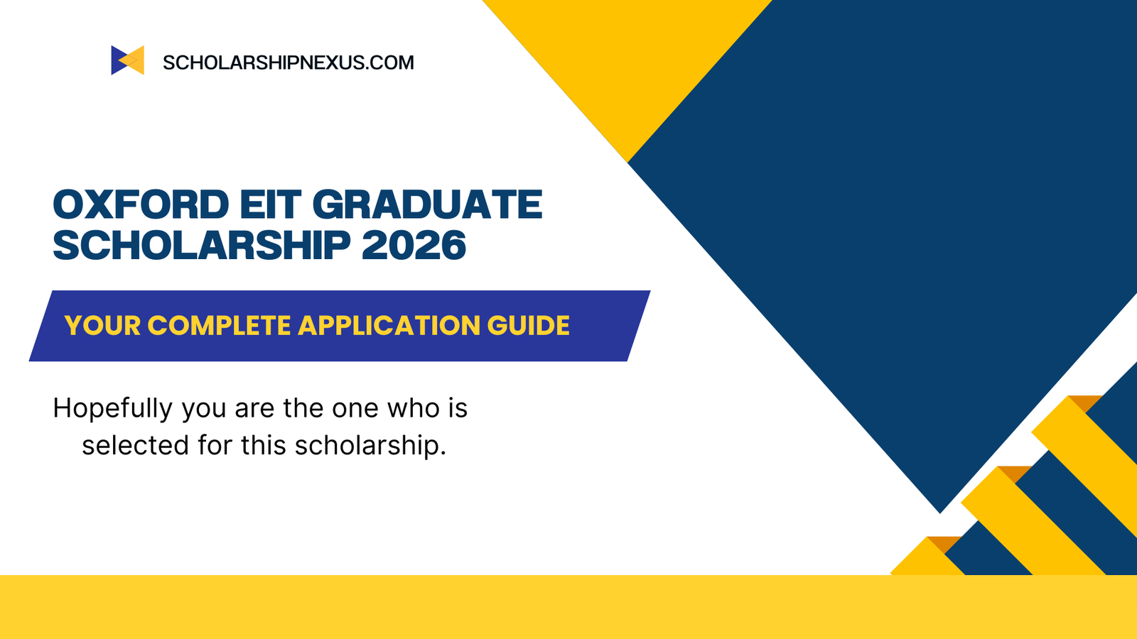 Oxford EIT Graduate Scholarship